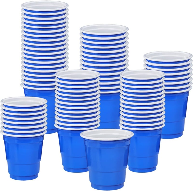 MUNILAIL 100 Pack 2 oz Plastic Shot Cups Disposable Shot Glasses Navy blue Shot Cups for Party Wedding Wine Beer Shooting Games Mini Shot Cups - Image 1